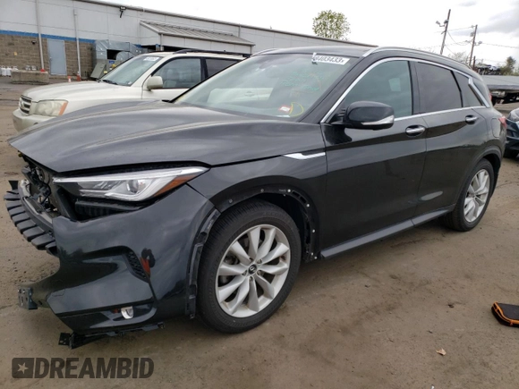 2019 Infiniti QX50 LUXE with VIN 3PCAJ5M3XKF127023, listed as a Copart auction lot 48403433 with 50,263 mi miles. Bid and sale history available at carsss.com. Image 1.