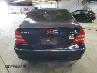 2006 Mercedes-Benz C 280 Luxury with VIN WDBRF92H16F752095, listed as a Copart auction lot 61414675 with 182,802 mi miles and Salvage title. Bid and sale history available at DreamBid. Image 6.