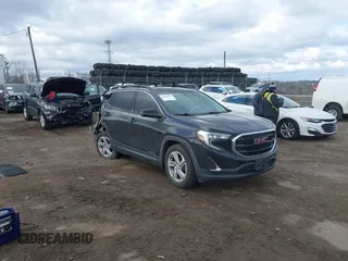 2018 GMC Terrain SLE with VIN 3GKALMEX7JL326475, listed as a IAAI auction lot 41688561 with 113,798 mi miles. Bid and sale history available at carsss.com. Image 1.