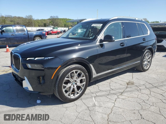 2024 BMW X7 xDrive40i with VIN 5UX23EM02R9V74498, listed as a Copart auction lot 52440245 with 9,613 mi miles and Salvage Title. Bid and sale history available at carsss.com. Image 1.