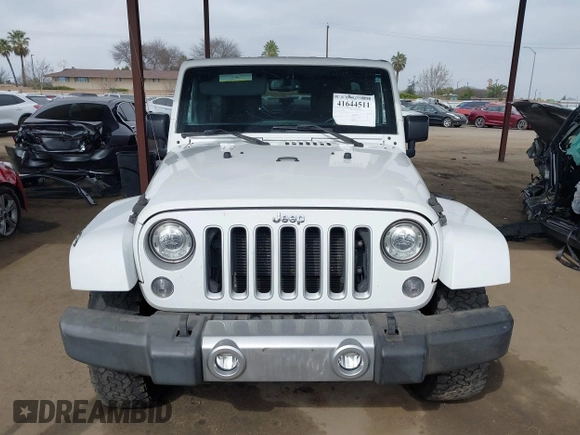 2017 Jeep Wrangler Unlimited Sahara with VIN 1C4HJWEG0HL595144, listed as a IAAI auction lot 41644511 with 143,512 mi miles. Bid and sale history available at carsss.com. Image 13.