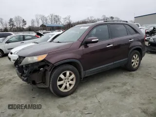 2013 Kia Sorento LX with VIN 5XYKT3A60DG370000, listed as a Copart auction lot 43350675 with 160,857 mi miles and Salvage Title. Bid and sale history available at carsss.com. Image 1.