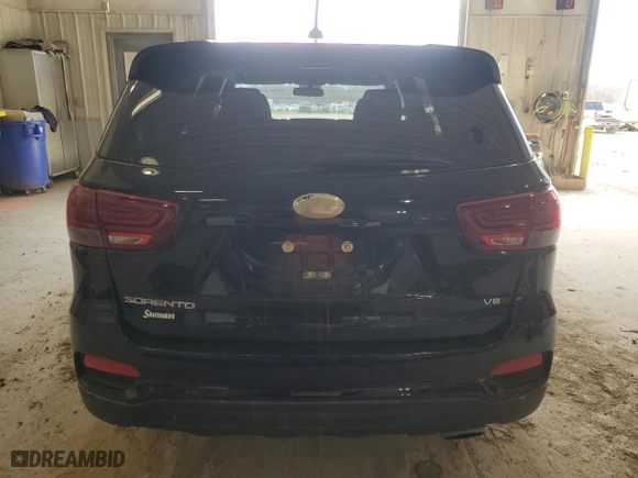 2019 Kia Sorento LX V6 with VIN 5XYPG4A51KG554477, listed as a Copart auction lot 46462825 with 85,393 mi miles and Salvage Title. Bid and sale history available at carsss.com. Image 6.