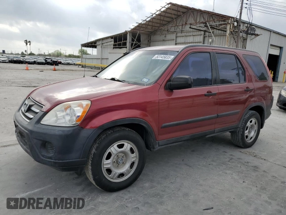 2005 Honda CR-V LX with VIN JHLRD68545C010716, listed as a Copart auction lot 53145835 with 300,350 mi miles and Salvage Title. Bid and sale history available at DreamBid. Image 1.