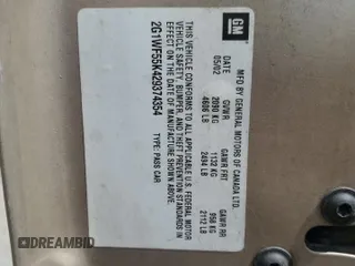 2002 Chevrolet Impala с VIN 2G1WF55K429374354, выставлен на аукционе Copart как лот 53805655 с пробегом Не указан миль и Списание • Salvage title. История ставок и продаж доступна на DreamBid. Изображение 12.