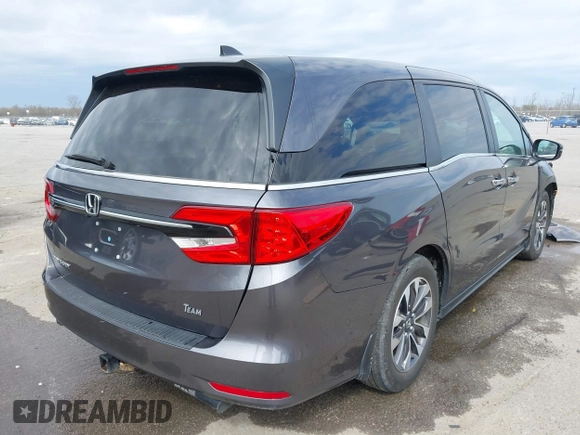 2023 Honda Odyssey EX-L with VIN 5FNRL6H69PB063863, listed as a IAAI auction lot 41647672 with 25,652 mi miles. Bid and sale history available at carsss.com. Image 4.