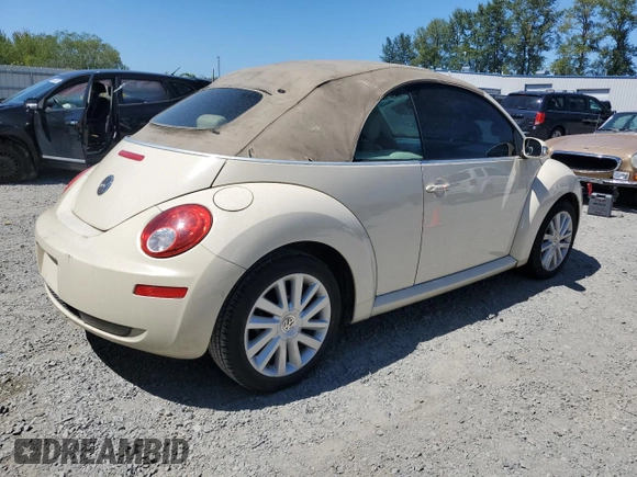 2008 Volkswagen Beetle SE with VIN 3VWRG31Y58M405978, listed as a Copart auction lot 66901035 with 142,688 mi miles and Clean title. Bid and sale history available at DreamBid. Image 3.
