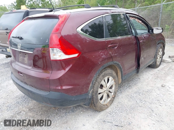2013 Honda CR-V EX-L with VIN 5J6RM3H79DL049209, listed as a IAAI auction lot 41954539 with 298,085 mi miles and . Bid and sale history available at DreamBid. Image 4.