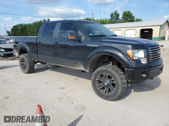 2012 Ford F-150 XL with VIN 1FTFW1EF8CFA46754, listed as a Copart auction lot 67100014 with 124,336 mi miles and Salvage Title. Bid and sale history available at carsss.com. Image 4.