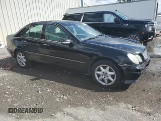 2004 Mercedes-Benz C 240 with VIN WDBRF81J84F554142, listed as a Copart auction lot 51578395 with Not provided miles and Salvage title. Bid and sale history available at DreamBid. Image 4.