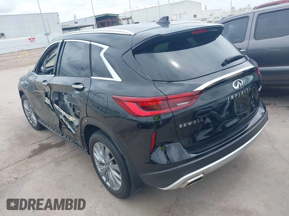 2024 Infiniti QX50 Luxe with VIN 3PCAJ5BA7RF101801, listed as a IAAI auction lot 42109462 with 15,768 mi miles and . Bid and sale history available at DreamBid. Image 3.
