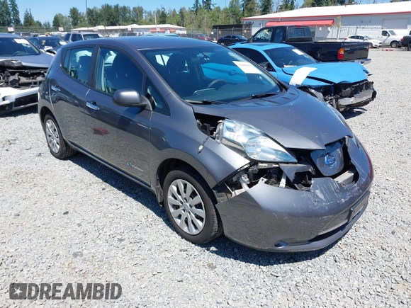 2016 Nissan LEAF S with VIN 1N4AZ0CP1GC303841, listed as a IAAI auction lot 42686655 with 82,690 mi miles and . Bid and sale history available at DreamBid. Image 1.