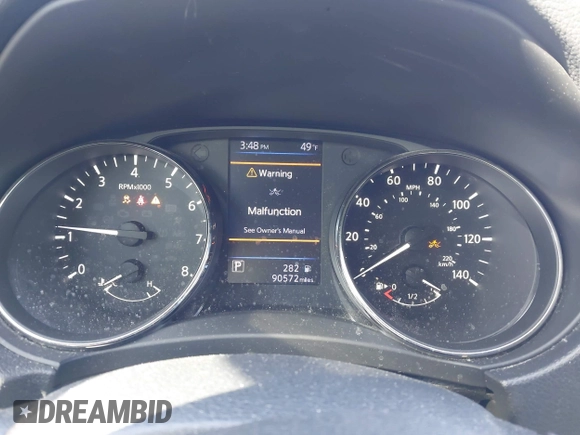 2018 Nissan Rogue SV with VIN KNMAT2MV7JP605154, listed as a IAAI auction lot 42046756 with 90,572 mi miles. Bid and sale history available at carsss.com. Image 7.