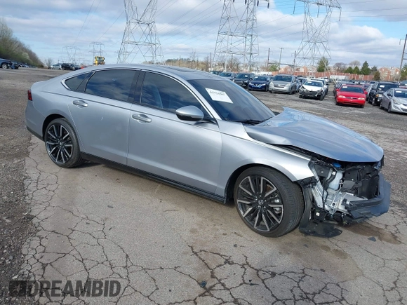 2024 Honda Accord Touring with VIN 1HGCY2F80RA050095, listed as a IAAI auction lot 41924407 with 26,454 mi miles and . Bid and sale history available at DreamBid. Image 1.