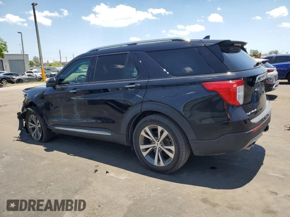 2020 Ford Explorer Platinum z VIN 1FM5K8HC5LGA11113, wystawiony jako Copart lot #57035265 z przebiegiem 52 232 mil mil oraz Szkoda całkowita • Salvage title. Historia ofert i sprzedaży dostępna na DreamBid. Obrazek 2.