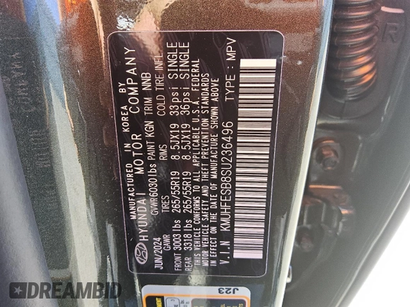 2025 Genesis GV80 Standard with VIN KMUHFESB8SU236496, listed as a Copart auction lot 64112645 with 14,668 mi miles and Clean title. Bid and sale history available at DreamBid. Image 14.