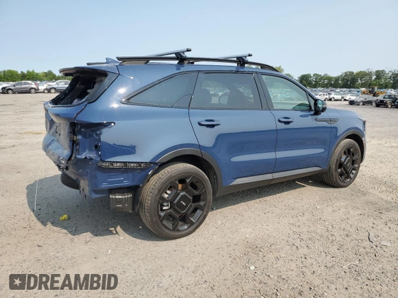 2024 Kia Sorento X-Line SX Prestige z VIN 5XYRKDJF2RG301291, wystawiony jako Copart lot #58552365 z przebiegiem 9 199 mil mil oraz Szkoda całkowita • Salvage title. Historia ofert i sprzedaży dostępna na DreamBid. Obrazek 3.