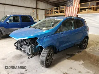 2018 Ford EcoSport SE with VIN MAJ6P1UL6JC247772, listed as a Copart auction lot 43727195 with 90,167 mi miles and Salvage Title. Bid and sale history available at carsss.com. Image 1.