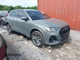 2023 Audi Q3 S line Premium with VIN WA1DECF34P1150360, listed as a IAAI auction lot 42694889 with 19,489 mi miles and . Bid and sale history available at DreamBid. Image 1.