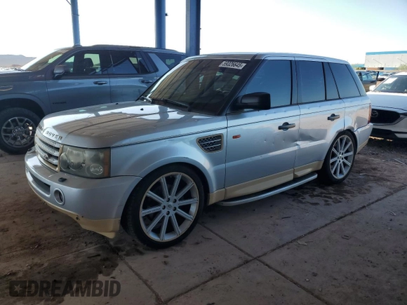 2008 Land Rover Range Rover Sport HSE z VIN SALSK25498A128004, wystawiony jako Copart lot #59326645 z przebiegiem 150 093 mil mil oraz Szkoda całkowita • Salvage title. Historia ofert i sprzedaży dostępna na DreamBid. Obrazek 1.