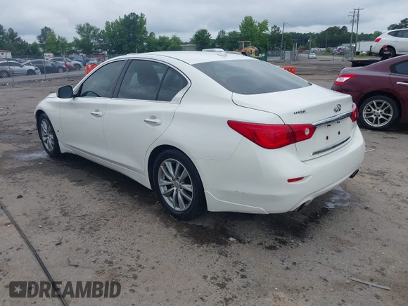 2014 Infiniti Q50 with VIN JN1BV7AP1EM670108, listed as a IAAI auction lot 42428330 with 260,478 mi miles and . Bid and sale history available at DreamBid. Image 3.
