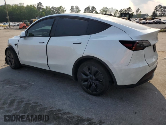 2024 Tesla Model Y Long Range with VIN 7SAYGAEEXRF109995, listed as a Copart auction lot 55160345 with Not provided miles and Salvage title. Bid and sale history available at DreamBid. Image 2.