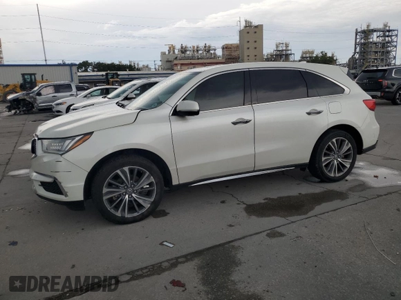 2017 Acura MDX Technology with VIN 5FRYD3H55HB006252, listed as a Copart auction lot 58595065 with 159,857 mi miles and Salvage title. Bid and sale history available at DreamBid. Image 1.