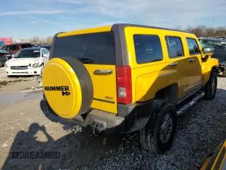 2007 Hummer H3 SUV with VIN 5GTDN13EX78196906, listed as a Copart auction lot 84805334 with 224,002 mi miles and Salvage Title. Bid and sale history available at DreamBid. Image 3.