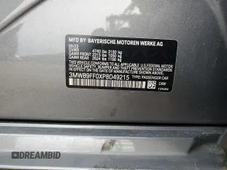 2023 BMW 3 Series 330i xDrive with VIN 3MW89FF0XP8D49215, listed as a Copart auction lot 45932955 with 16,250 mi miles and Salvage Title. Bid and sale history available at carsss.com. Image 12.