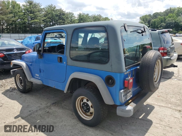 2003 Jeep Wrangler SE with VIN 1J4FA291X3P318888, listed as a Copart auction lot 61616535 with Not provided miles and Clean title. Bid and sale history available at DreamBid. Image 2.