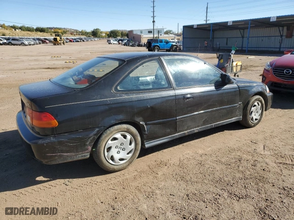 1996 Honda Civic EX with VIN 1HGEJ8249TL064091, listed as a Copart auction lot 76824694 with 0 mi miles and Salvage Title. Bid and sale history available at carsss.com. Image 3.
