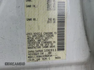 2013 Nissan Altima S with VIN 1N4AL3AP6DC106911, listed as a Copart auction lot 55898025 with 216,321 mi miles and Clean Title. Bid and sale history available at DreamBid. Image 12.