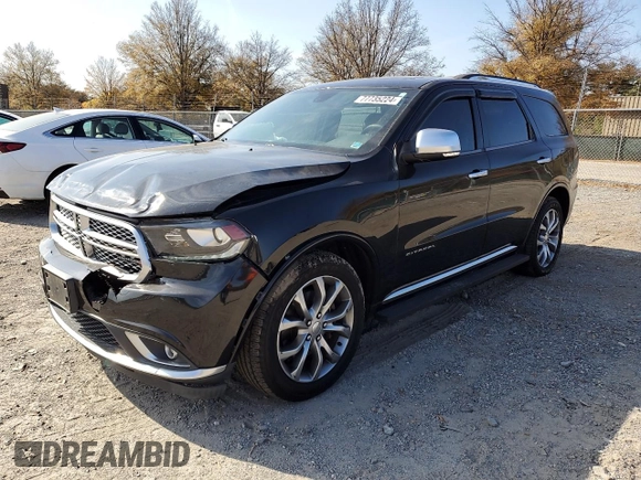 2016 Dodge Durango Citadel Anodized Platinum с VIN 1C4SDJET3GC420012, выставлен на аукционе Copart как лот 77735224 с пробегом 108 015 миль миль и Списание • Salvage title. История ставок и продаж доступна на DreamBid. Изображение 1.