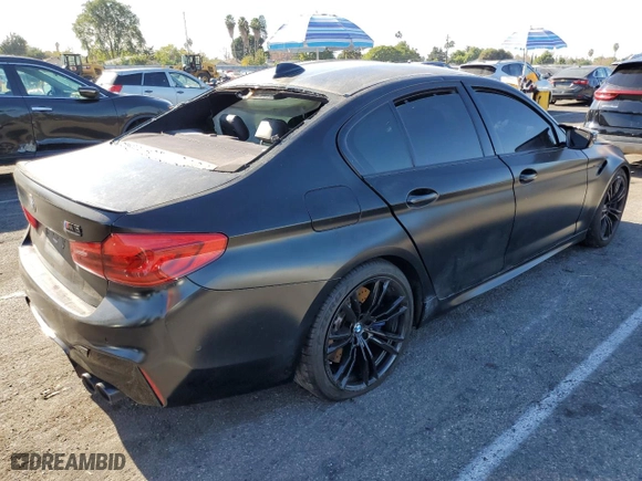 2020 BMW M5 Competition with VIN WBSJF0C00LCD28953, listed as a Copart auction lot 85715324 with 69,747 mi miles and Salvage Title. Bid and sale history available at carsss.com. Image 3.
