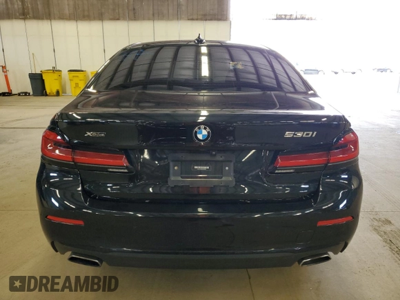 2021 BMW 5 Series 530i xDrive with VIN WBA13BJ09MWW98601, listed as a Copart auction lot 50370205 with 40,987 mi miles and Salvage Title. Bid and sale history available at carsss.com. Image 6.