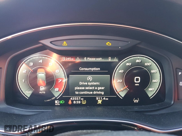 2021 Audi Q7 Premium Plus with VIN WA1LJAF74MD020930, listed as a Copart auction lot 57576505 with 43,557 mi miles and Salvage title. Bid and sale history available at DreamBid. Image 9.