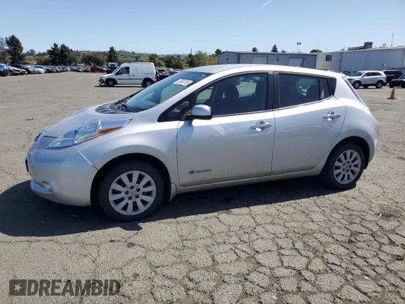 2017 Nissan LEAF SV with VIN 1N4BZ0CP8HC302191, listed as a Copart auction lot 52509755 with 58,852 mi miles and Salvage title. Bid and sale history available at DreamBid. Image 1.