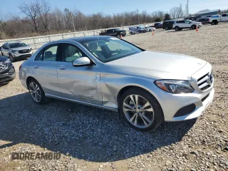 2015 Mercedes-Benz C-Class C 300 Luxury with VIN 55SWF4KB2FU001898, listed as a Copart auction lot 45596695 with 53,411 mi miles and Salvage Title. Bid and sale history available at carsss.com. Image 4.