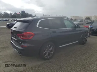 2021 BMW X3 xDrive30i with VIN 5UXTY5C09M9E29882, listed as a Copart auction lot 51461695 with 43,807 mi miles and Salvage Title. Bid and sale history available at DreamBid. Image 3.