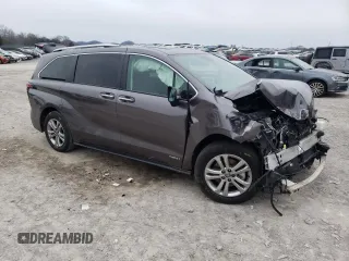 2021 Toyota Sienna Limited with VIN 5TDESKFC1MS013209, listed as a Copart auction lot 41852515 with 66,584 mi miles and Salvage Title. Bid and sale history available at DreamBid. Image 4.