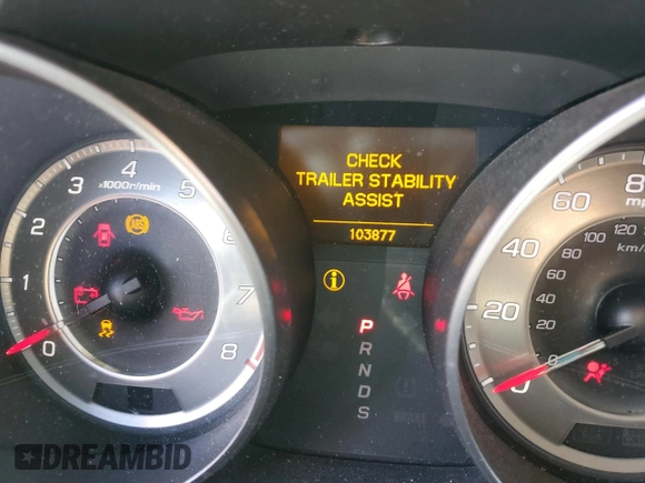 2013 Acura MDX with VIN 2HNYD2H21DH523774, listed as a Copart auction lot 48335355 with 103,877 mi miles and Salvage Title. Bid and sale history available at carsss.com. Image 9.