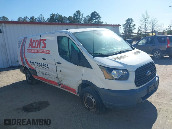 2017 Ford Transit Cargo with VIN 1FTYR2ZM2HKA66625, listed as a IAAI auction lot 39471466 with 125,200 mi miles. Bid and sale history available at carsss.com. Image 1.