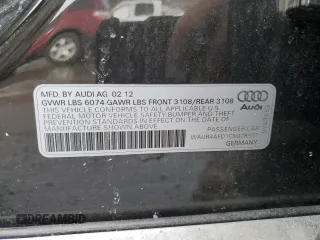 2012 Audi A8 L 6.3L with VIN WAUR4AFD1CN028907, listed as a Copart auction lot 42407755 with 143,701 mi miles and Salvage Title. Bid and sale history available at carsss.com. Image 12.