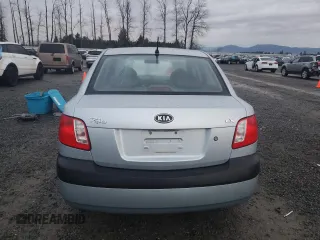 2007 Kia Rio LX with VIN KNADE123476256372, listed as a Copart auction lot 84759904 with 88,725 mi miles and Salvage Title. Bid and sale history available at carsss.com. Image 6.