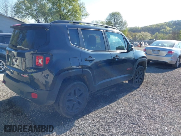 2018 Jeep Renegade Trailhawk with VIN ZACCJBCB7JPH63647, listed as a IAAI auction lot 42103197 with 106,383 mi miles and . Bid and sale history available at DreamBid. Image 4.