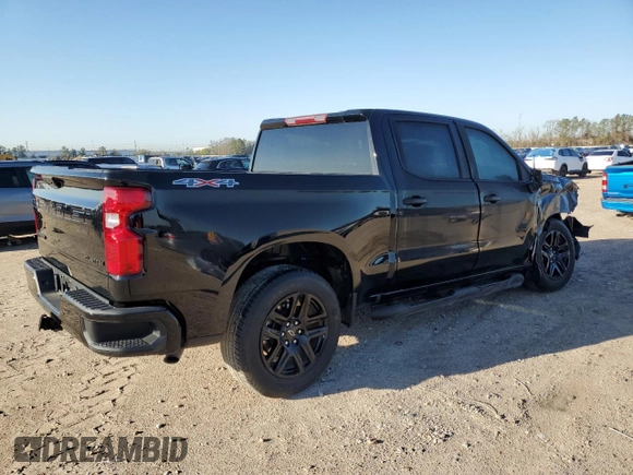 2022 Chevrolet Silverado 1500 Custom with VIN 1GCPDBEK9NZ524775, listed as a Copart auction lot 48331245 with 23,819 mi miles and Salvage Title. Bid and sale history available at carsss.com. Image 3.