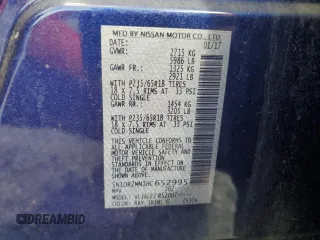 2017 Nissan Pathfinder SV with VIN 5N1DR2MN1HC652995, listed as a Copart auction lot 46004315 with 202,644 mi miles and Clean Title. Bid and sale history available at carsss.com. Image 13.