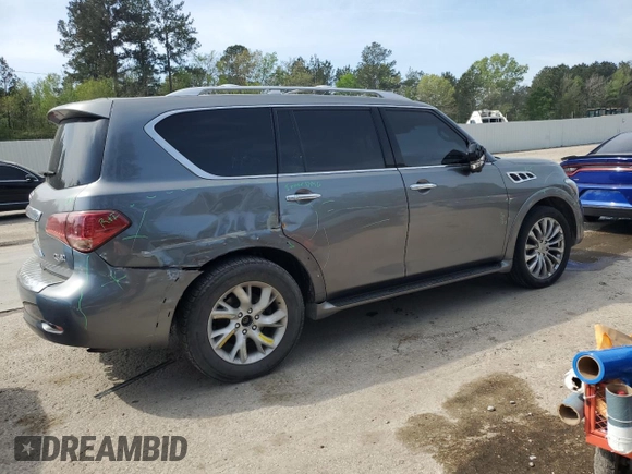 2016 Infiniti QX80 with VIN JN8AZ2NE8G9125817, listed as a Copart auction lot 50489715 with 114,369 mi miles and Salvage Title. Bid and sale history available at carsss.com. Image 3.