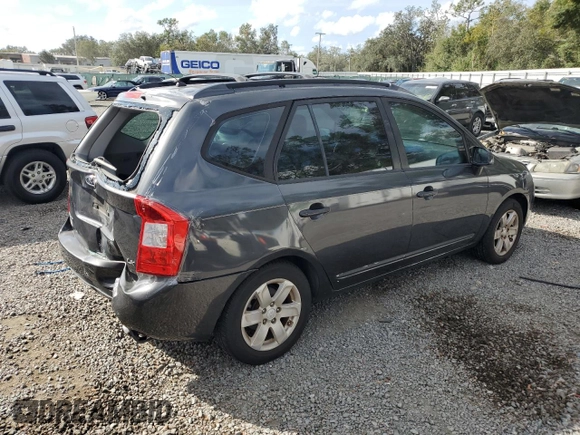 2007 Kia Rondo LX with VIN KNAFG525777082626, listed as a Copart auction lot 80005874 with 111,734 mi miles and Salvage Title. Bid and sale history available at carsss.com. Image 3.