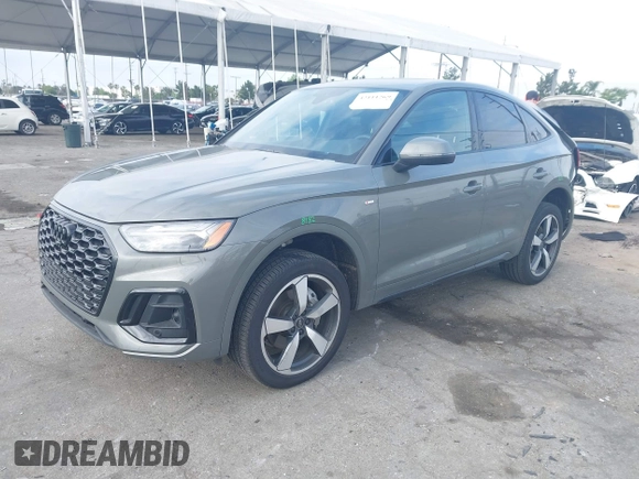 2023 Audi Q5 Sportback S line Premium Plus with VIN WA15AAFY2P2186641, listed as a IAAI auction lot 42111269 with 33,705 mi miles and . Bid and sale history available at DreamBid. Image 18.